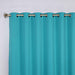 Solid Machine Washable Room Darkening Blackout Curtains, Set of 2 - Aqua