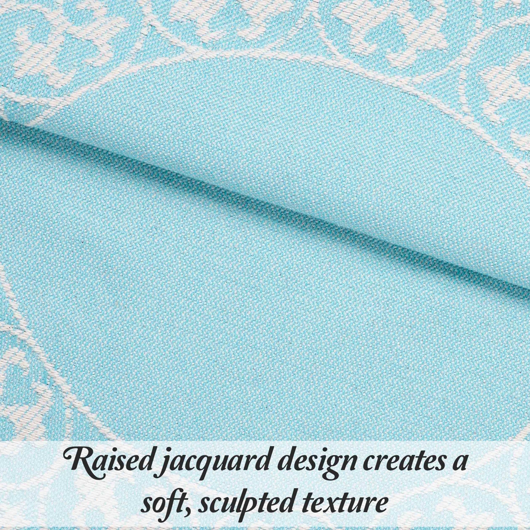 Boho Mandala Cotton Blend Woven Jacquard Bedspread Set