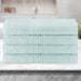 Cotton Eco-Friendly 4 Piece Solid Bath Towel Set - Aquamarine