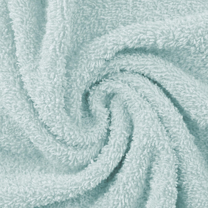 Cotton Eco-Friendly 4 Piece Solid Bath Towel Set - Aquamarine