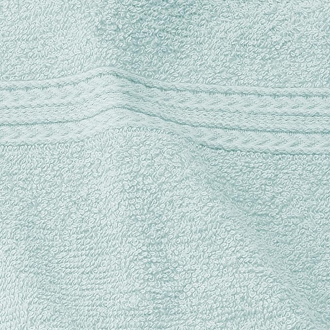 Cotton Eco Friendly Solid 12 Piece Towel Set - Aquamarine