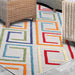 Geometric Modern Indoor Outdoor Area Rug - Cream