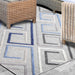 Geometric Modern Indoor Outdoor Area Rug - Grey