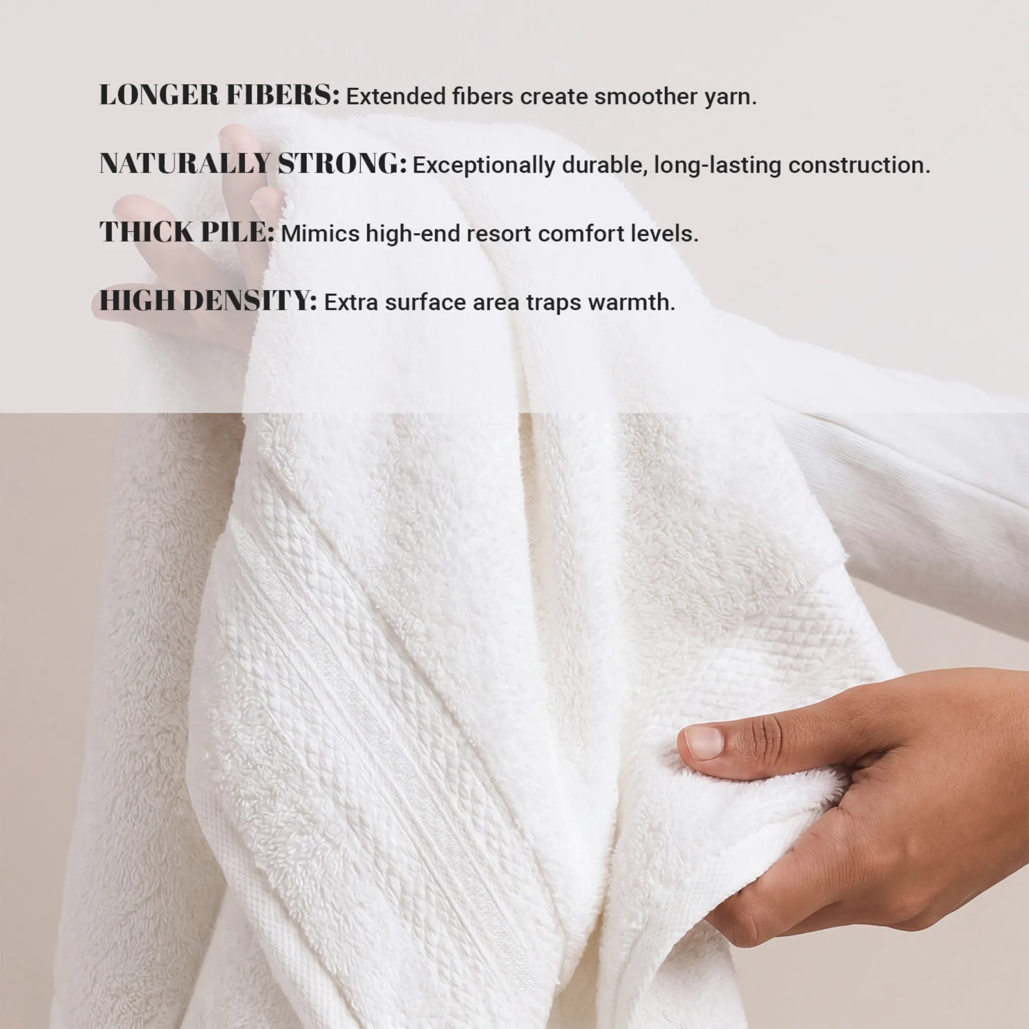 Turkish Cotton Solid 6 Piece Towel Set