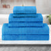 Eco-Friendly Cotton Ring Spun 6 Piece Towel Set - Aster Blue