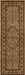 Traditional Oriental Floral Scroll Indoor Area Rug or Runner Rug - Taupe