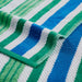 4 Piece Cotton Rope Textured Striped Oversized Beach Towel Set - Atlantis