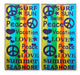 Peace Love Oversized Cotton 2 Piece Beach Towel Set - Blue