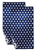 Polka Dot Cotton Oversized 2 Piece Beach Towel Set - Blue