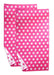 Polka Dot Cotton Oversized 2 Piece Beach Towel Set - Pink