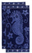 Sea Horse Oversized Cotton 2 Piece Beach Towel Set - Blue