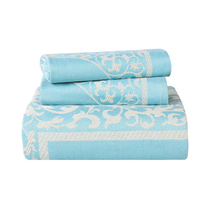 Boho Mandala Cotton Blend Woven Jacquard Bedspread Set