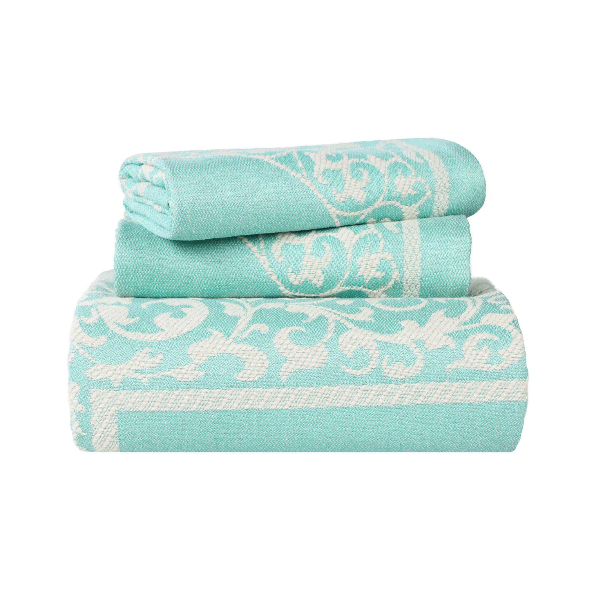 Boho Mandala Cotton Blend Woven Jacquard Bedspread Set