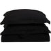 Wimberton Microfiber Wrinkle-Resistant Solid Duvet Cover and Pillow Sham Set - Black
