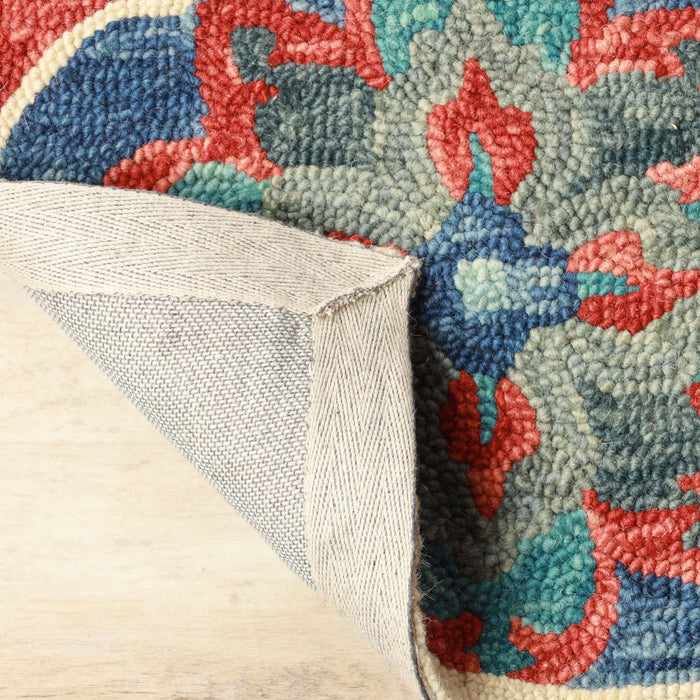 Geometric Floral Hand-Tufted Handmade Wool Indoor Area Rug Or Runner