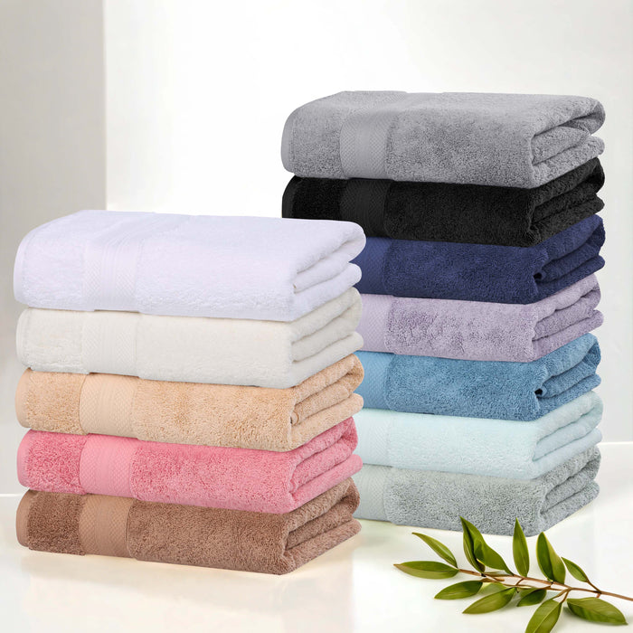Turkish Cotton Highly Absorbent Solid 6 Piece Ultra Plush Towel Set