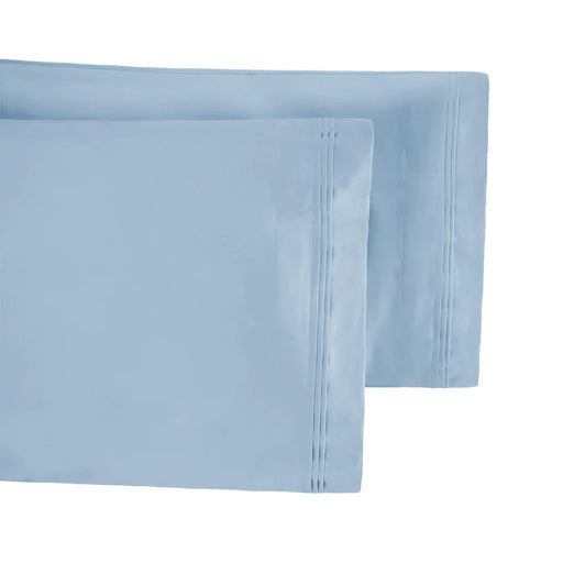 650 Thread Count Egyptian Cotton Solid Pillowcase Set - Baby Blue