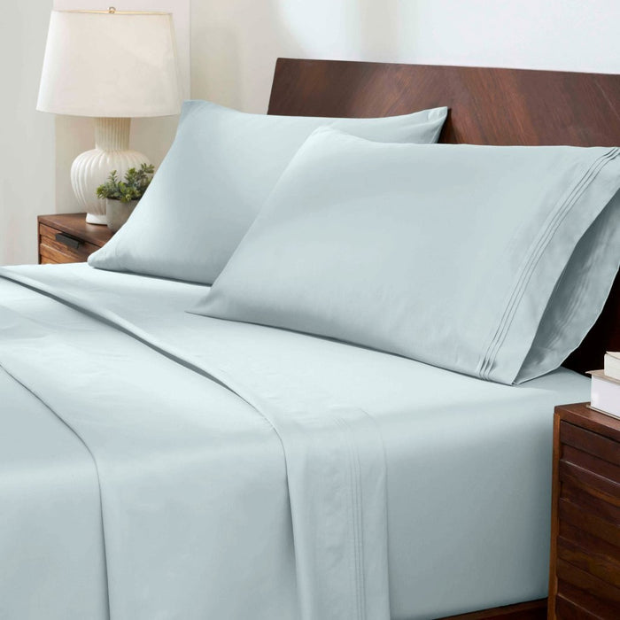 1000 Thread Count Egyptian Cotton Bed Sheet Set Olympic Queen