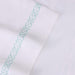 Egyptian Cotton 1000 Thread Count Embroidered Pillowcases (Set of 2) - BabyBlue