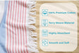 Coastal Resort Stripe Fouta 2 Piece Beach Towel with Tassels - BakedApple