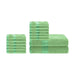 Ultra-Soft Rayon from Bamboo Cotton Blend Bath and Face Towel Set - Spring Green