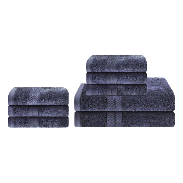 Ultra-Soft Rayon from Bamboo Cotton Blend Bath and Hand Towel Set - River Blue