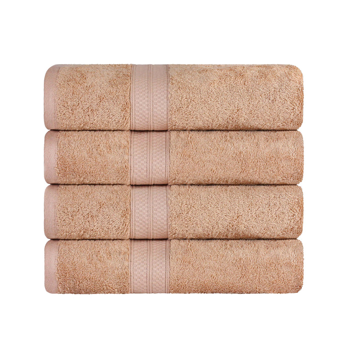 Ultra-Soft Rayon from Bamboo Cotton Blend 4 Piece Bath Towel Set