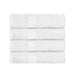 Ultra-Soft Rayon from Bamboo Cotton Blend 4 Piece Bath Towel Set - White