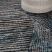 Modern Geometric Power-Loomed Indoor Area Rug or Runner Rug  - Cerulean Blue