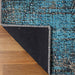 Modern Geometric Power-Loomed Indoor Area Rug or Runner Rug  - Cerulean Blue