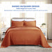 Basket Weave Matelasse Cotton Bedspread Set -  Mandarin