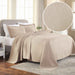 Basket Weave Matelasse Cotton Bedspread Set -  Linen