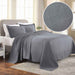 Basket Weave Matelasse Cotton Bedspread Set - Silver