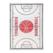 Basketball Court Playroom Non-Slip Kids Washable Indoor Area Rug - Ivory