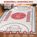 Basketball Court Playroom Non-Slip Kids Washable Indoor Area Rug - Ivory