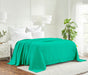 Textured Cotton Weave Solid Waffle Blanket or Throw - Gumdrop Green