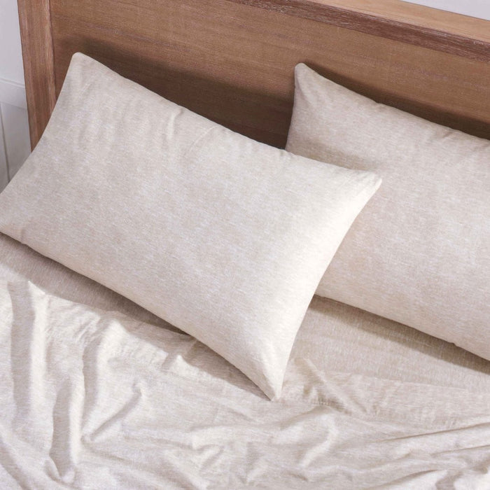 Melange Flannel Cotton Two-Toned Brushed Pillowcases, Set of 2