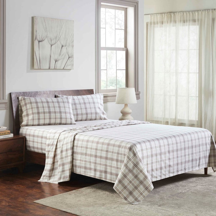 Plaid Flannel Cotton Classic Farmhouse Deep Pocket Bed Sheet Set