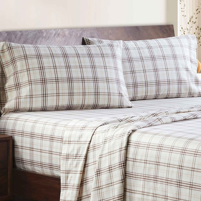 Plaid Flannel Cotton Classic Farmhouse Pillowcases, Set of 2