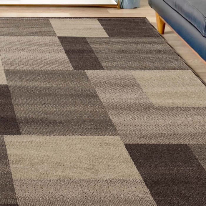 Clifton Modern Geometric Patchwork Area Rug  or Runner Rug