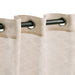Embroidered Sheer 2 Piece Grommet Curtain Panel Set - Beige