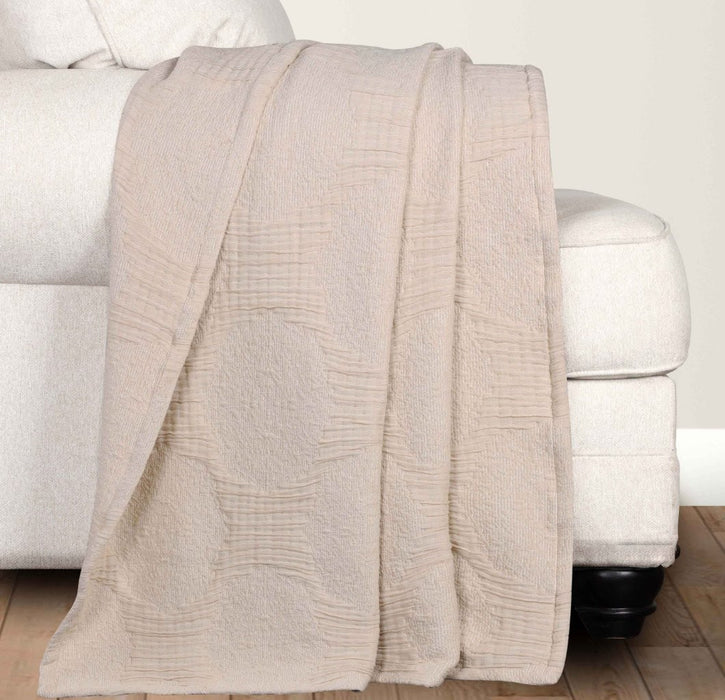 Tanta Cotton Medium Weight Crinkle Woven Coverlet