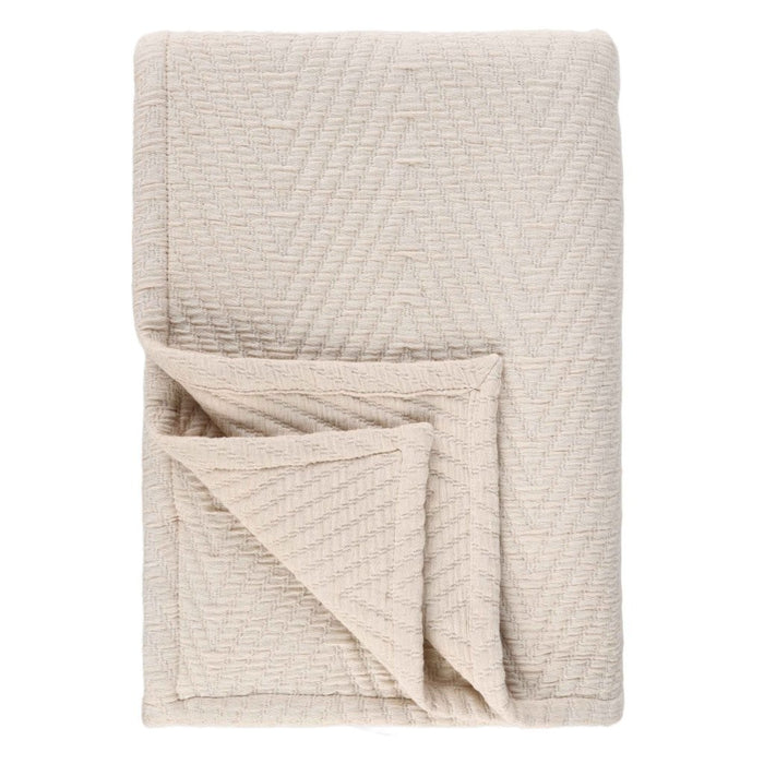 Aswan Cotton Medium Weight Chevron Woven Coverlet