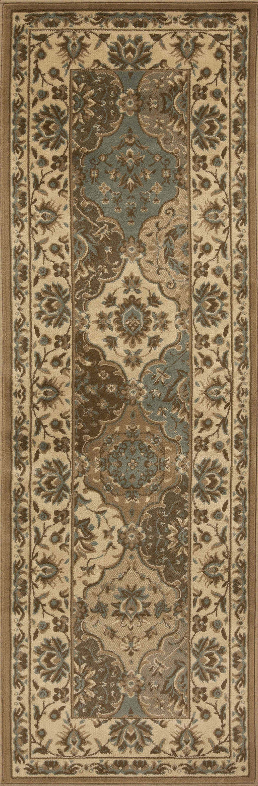 Palmyra Floral Medallion Traditional Indoor Area Rug Or Runner Rug - Beige