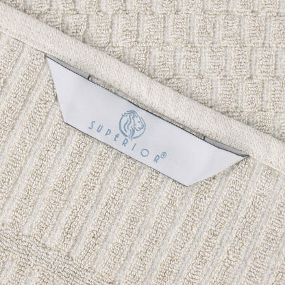 Juno Cotton Blend Medium Weight Checkered Border 3 Piece Towel Set - Blue Nile Mills