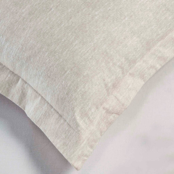 Melange Flannel Cotton Two-Toned Brushed Duvet Cover Set