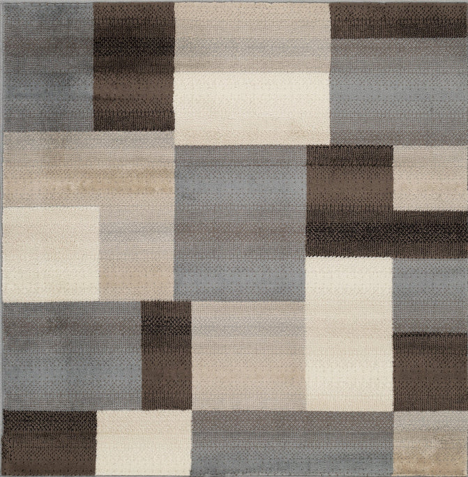 Clifton Modern Geometric Patchwork Area Rug  or Runner Rug