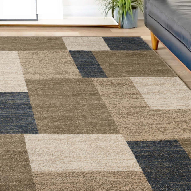 Clifton Modern Geometric Patchwork Area Rug  or Runner Rug