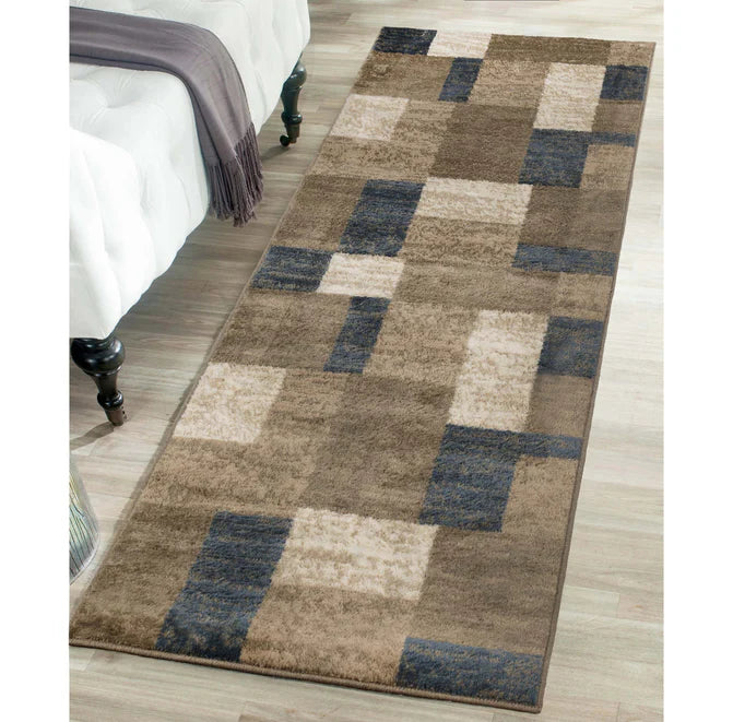 Clifton Modern Geometric Patchwork Area Rug  or Runner Rug