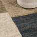 Clifton Modern Geometric Patchwork Area Rug or Runner Rug - Beige-Blue